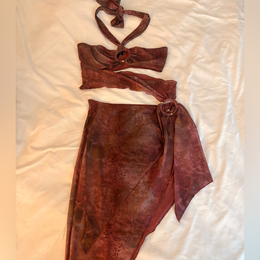 Chic Brown Cutout Dress - Picture 4 of 6